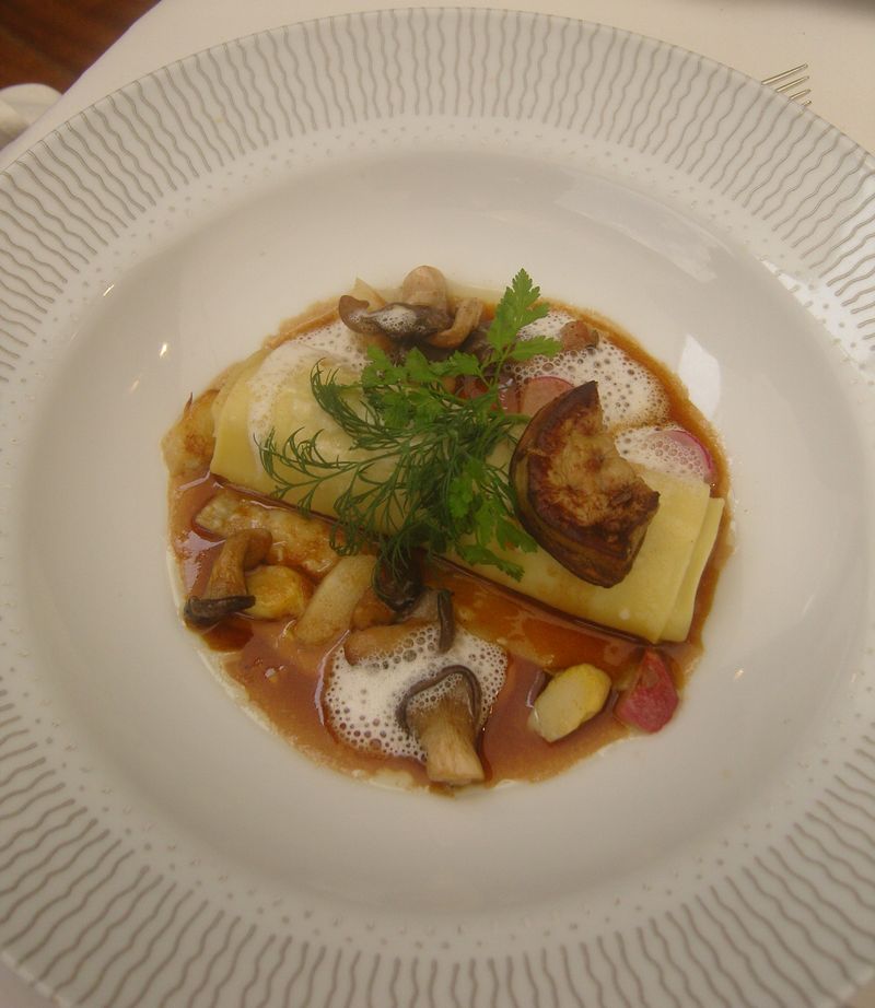 Charles Barrier Caneloni Foie gras Cèpes