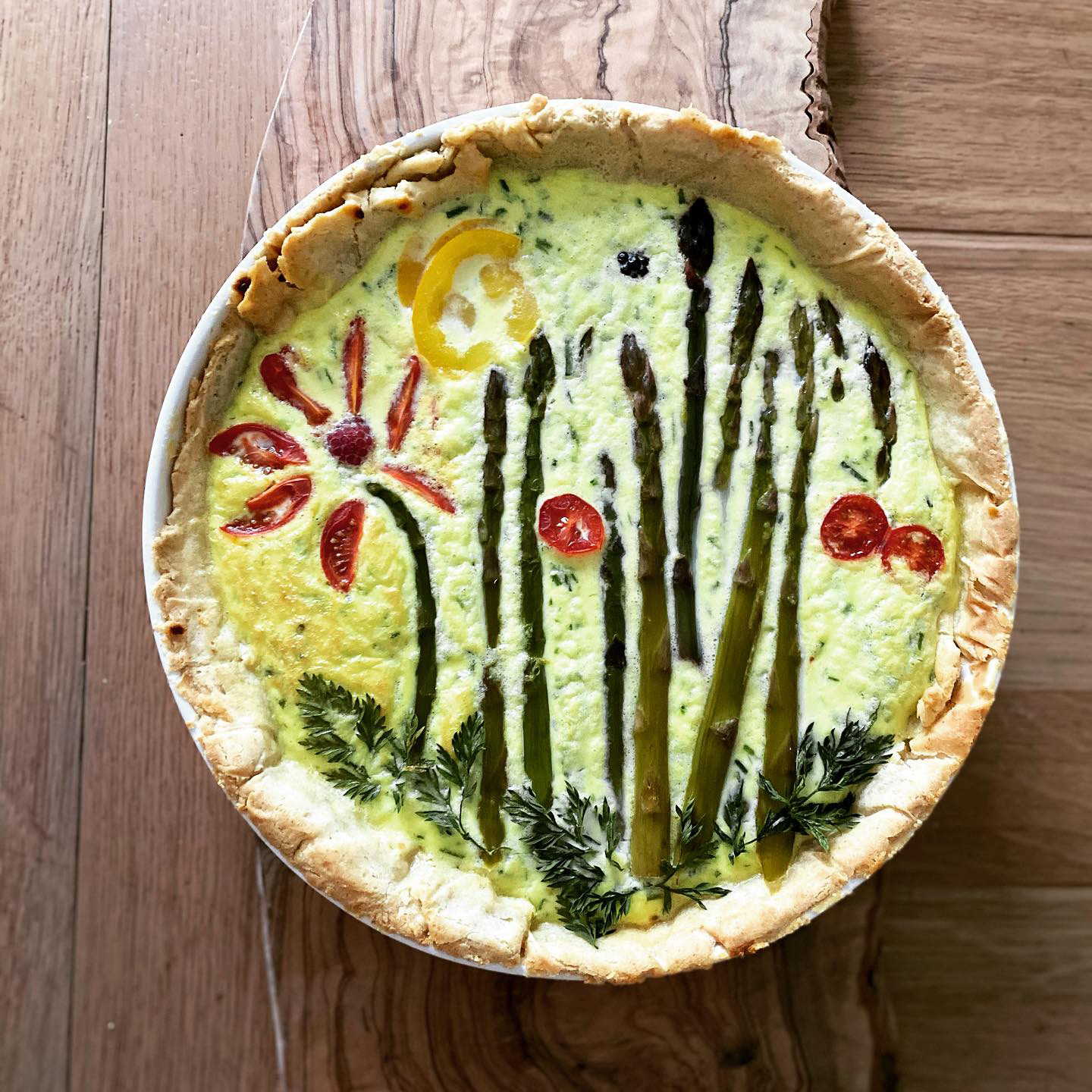 Tarte au Chèvre frais et Asperges Vertes - Art de Vivre