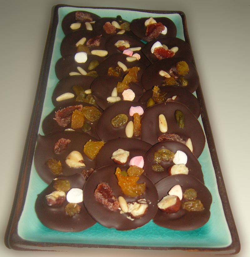 Mendiants au chocolat noir 2