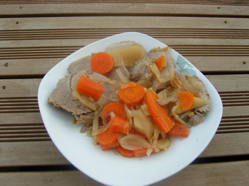 Filet mignon de veau caramélisé au miel et au gingembre