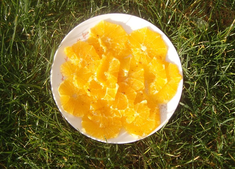 Carpaccio d'Oranges aux épices