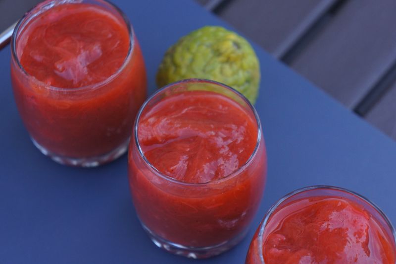 Compotée Rhubarbe Fraise raffraîchie au citron vert