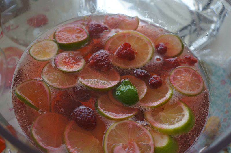 Cocktail Maison Champagne Agrumes Framboises