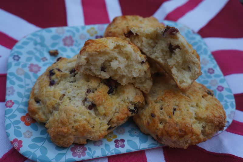 Art de Vivre Anglais Scones aux Cranberries ouverts