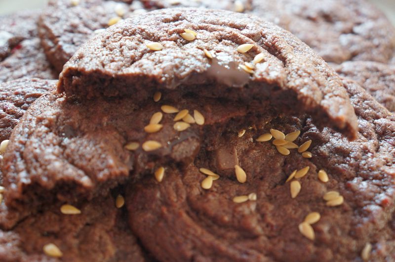 Golden Cookies Chocolat Betterave Lin doré